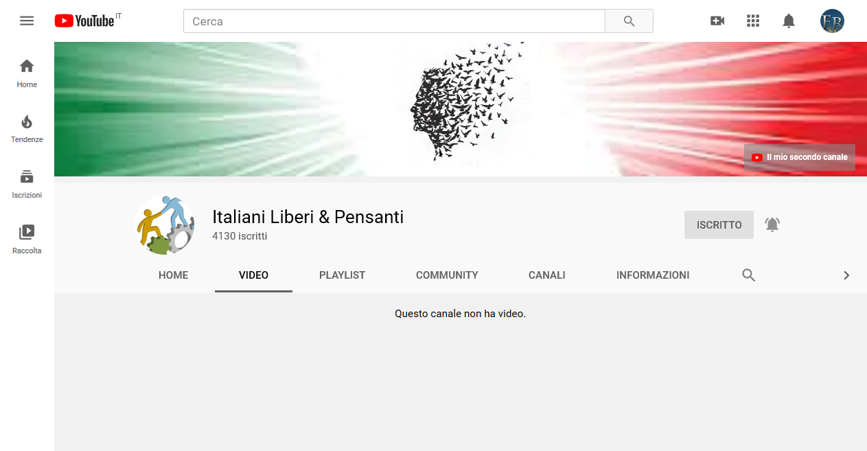 YouTube Erases  IL&P Channel for promoting General Pappalardo