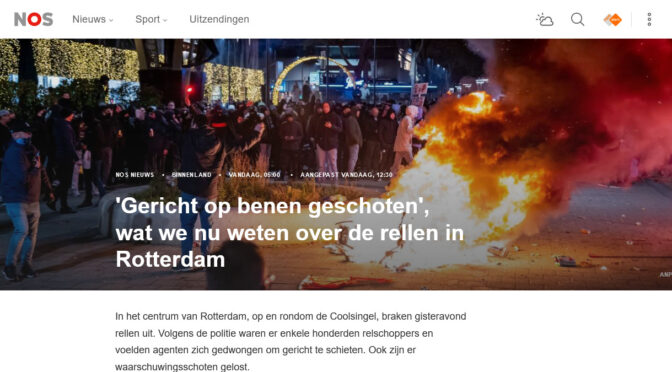 NETHERLANDS: Globalist Gestapo use deadly force against Humans opposed to Dictatorship