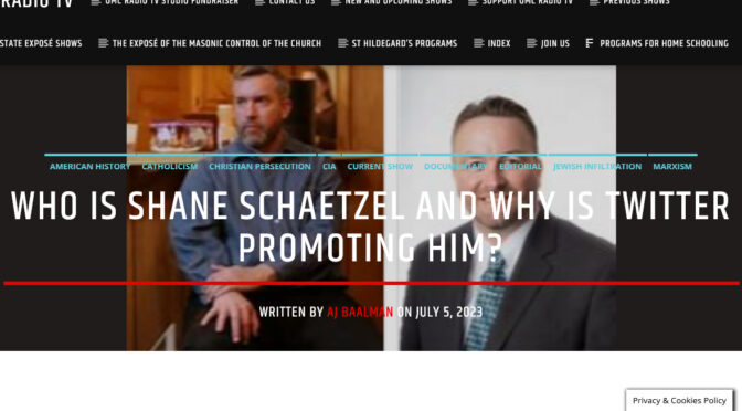 Who is Shane Shaetzel? Catholic apologist ….?