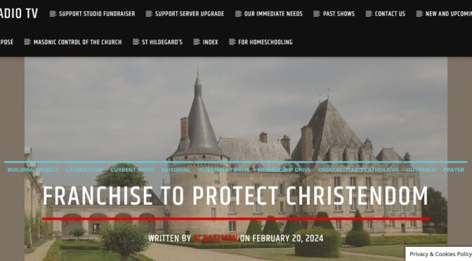 Attention Christian Businessmen — Join a Franchise Network to defend Christendom